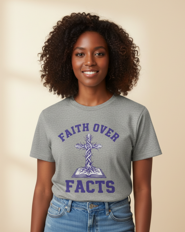 Faith Over Facts Tee on model